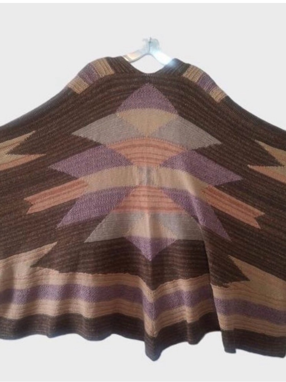 Rare Find! Vintage Ralph Lauren Blue Label Southwestern Linen Silk Knit Poncho